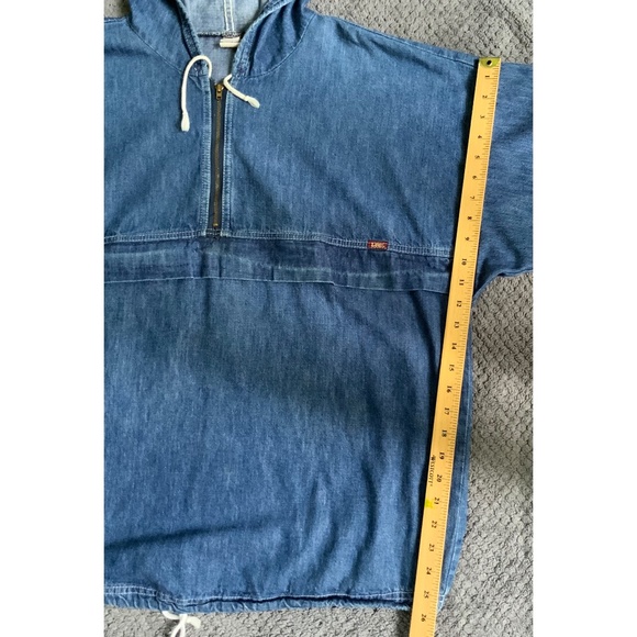 1970’S RARE UNISEX LEE DENIM PULLOVER JACKET , NO SIZE TAG , FITS LIKE A LARGE - Picture 2 of 6